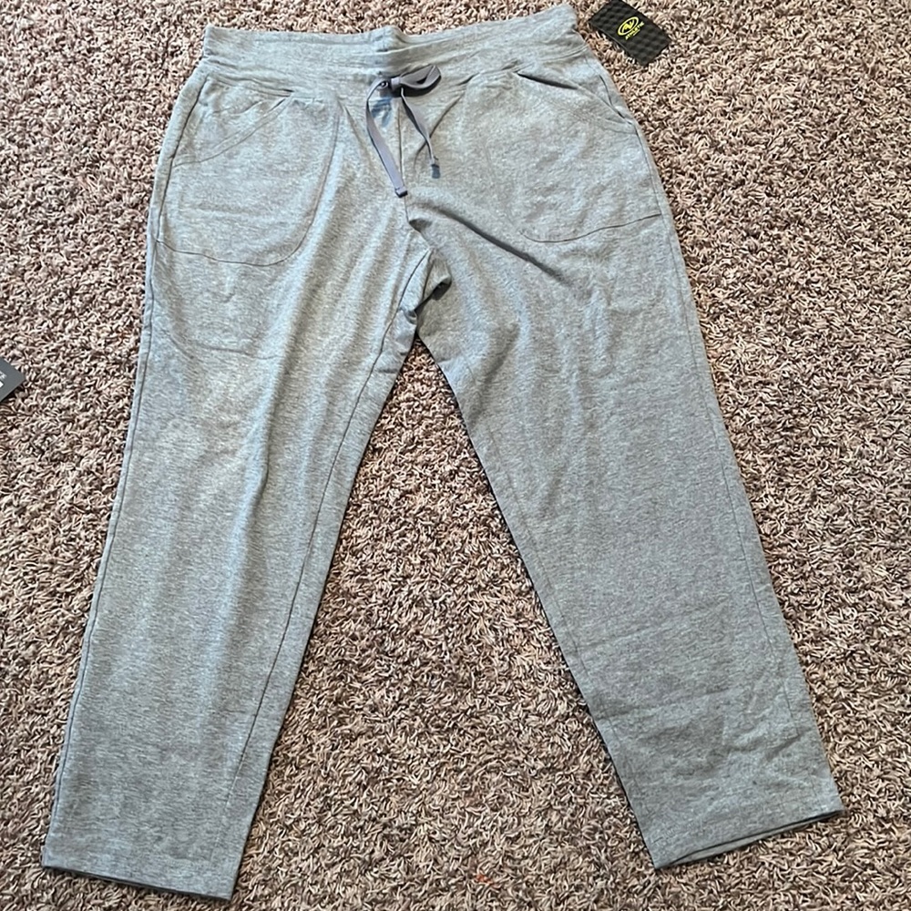 Athletic Works Large Petite Grey Core Knit Pants Brand new with tags-grey
